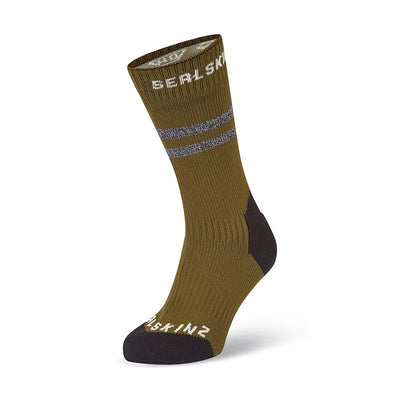 Calcetines Sealskinz Runton Clima Frio Hydrostop Impermeables Verde Oliva