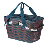 Basil Flair Carry All Rear Basket MIK 2.0 Plate 22L 38x21x27cm Polyester Navy Blu/Rosso