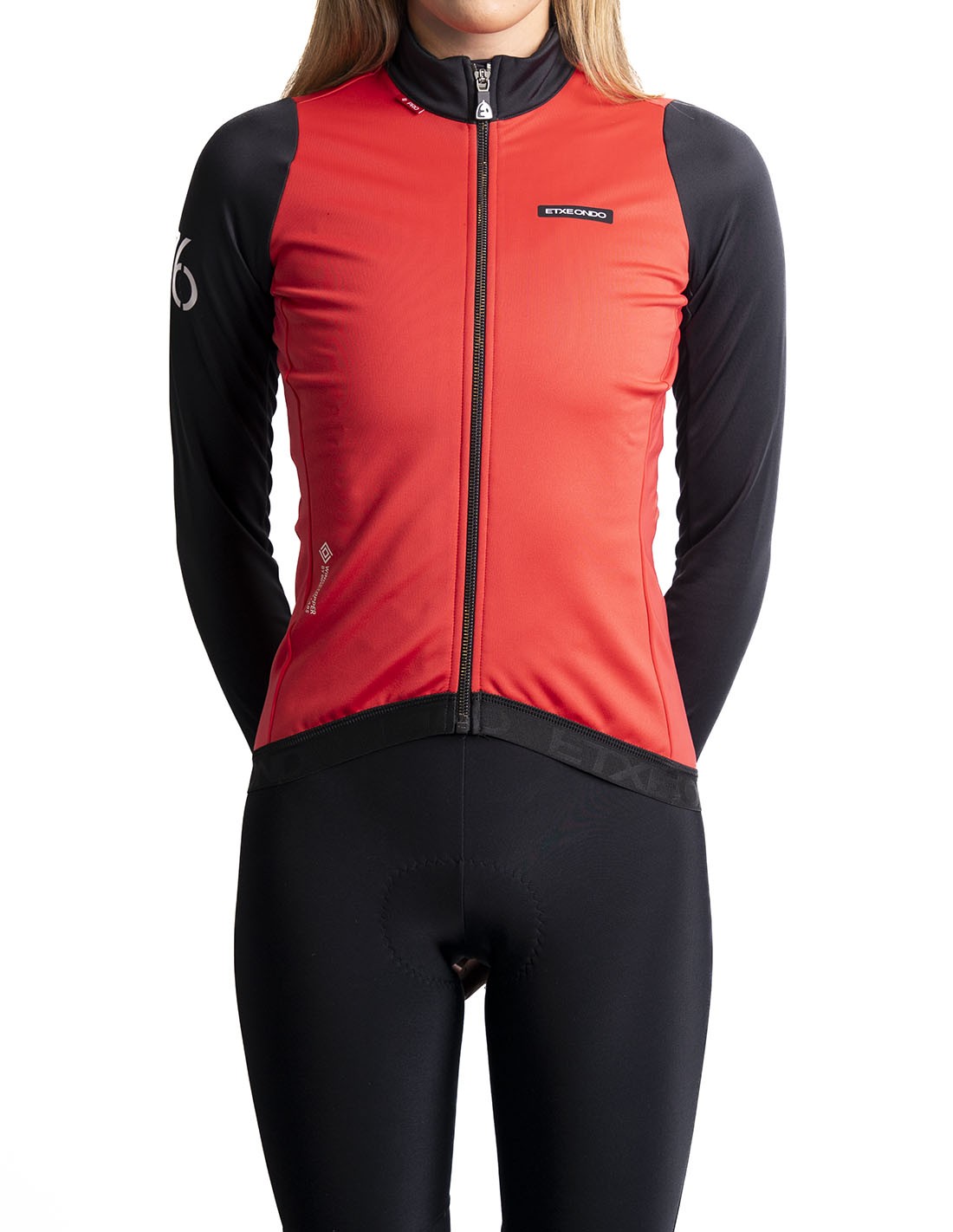 76 Fem Pro Gore-Tex Windstopper Jacket Etxeondo Mujer Rojo Sandia/Negro #3