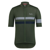 Rapha Uominis Brebet Lightweight Jersey Deep Olive/Buio Navy